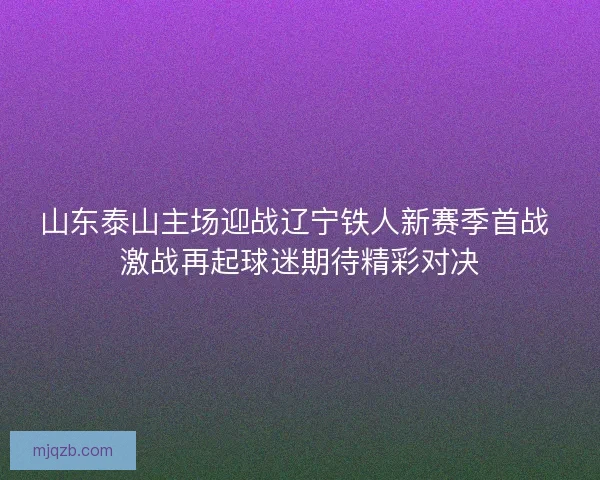 山东泰山主场迎战辽宁铁人新赛季首战 激战再起球迷期待精彩对决